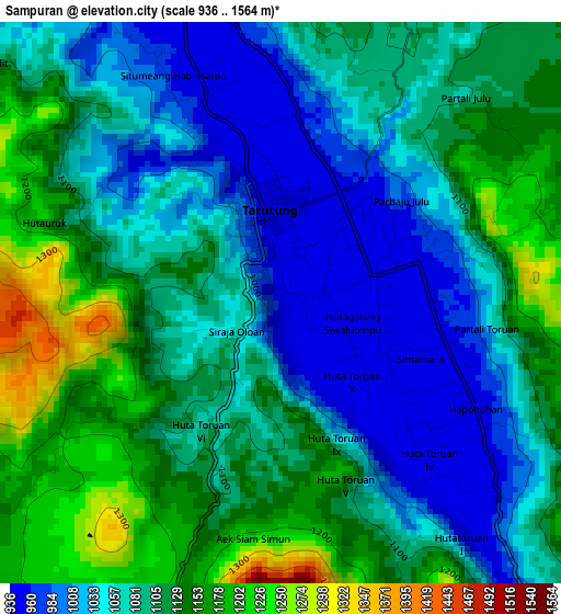 Sampuran elevation map