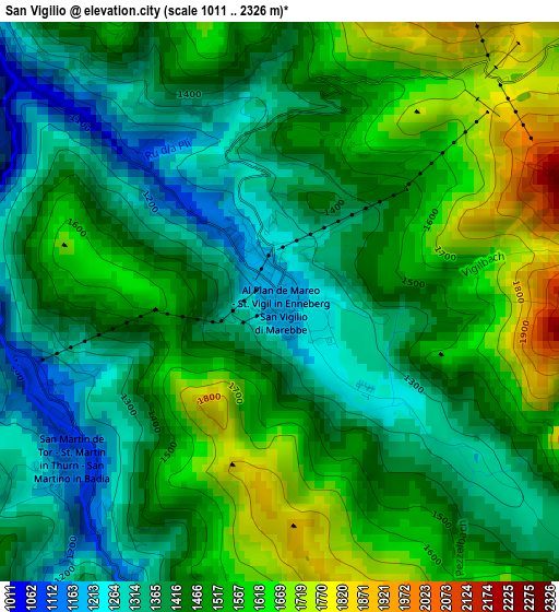 San Vigilio elevation map