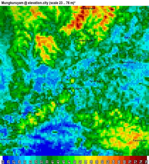 Mungkuruyam elevation map