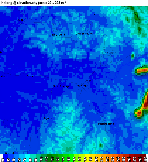 Halong elevation map