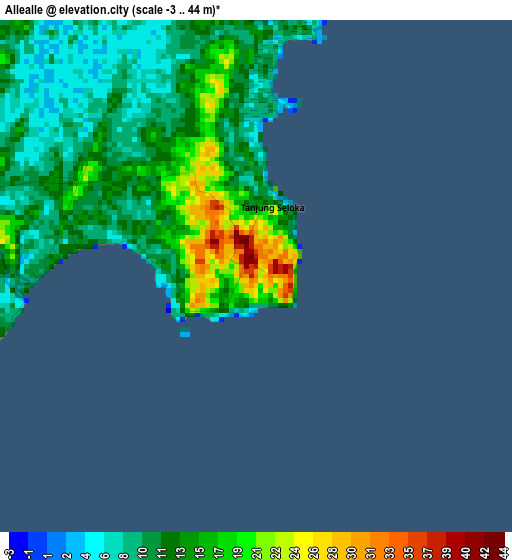 Allealle elevation map