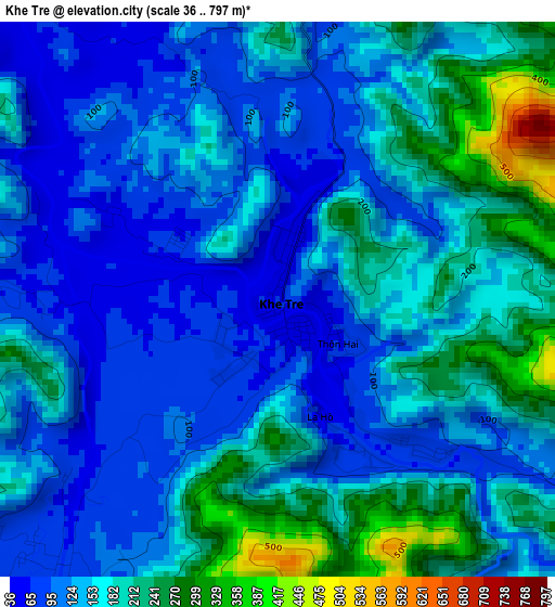 Khe Tre elevation map