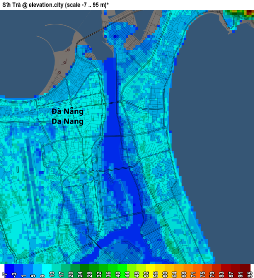 Sơn Trà elevation map