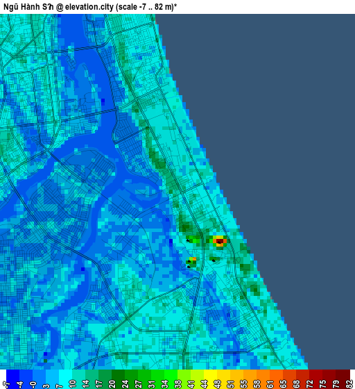 Ngũ Hành Sơn elevation map