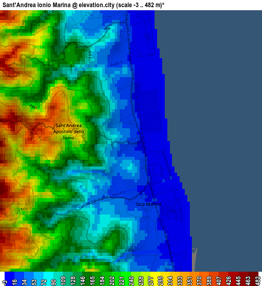 Sant'Andrea Ionio Marina elevation map