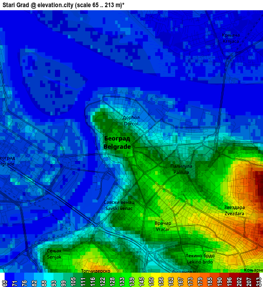 Stari Grad elevation map