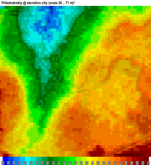 Priladozhskiy elevation map