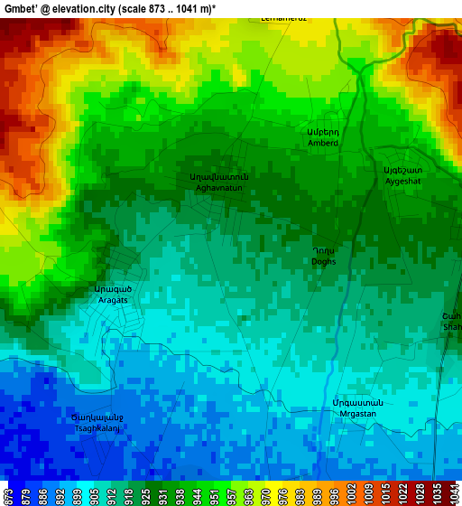 Gmbet’ elevation map