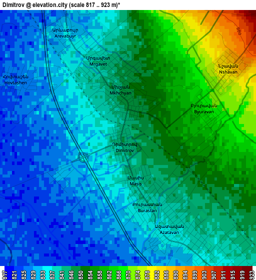 Dimitrov elevation map