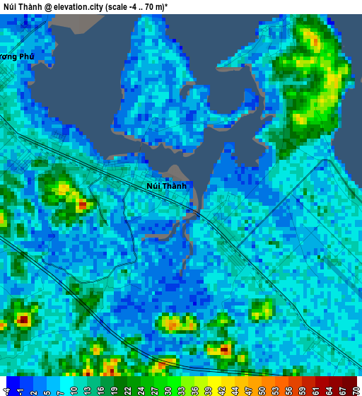 Núi Thành elevation map