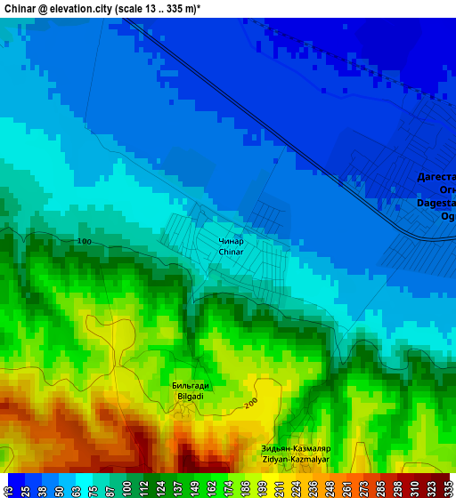 Chinar elevation map