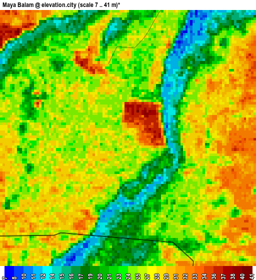 Maya Balam elevation map