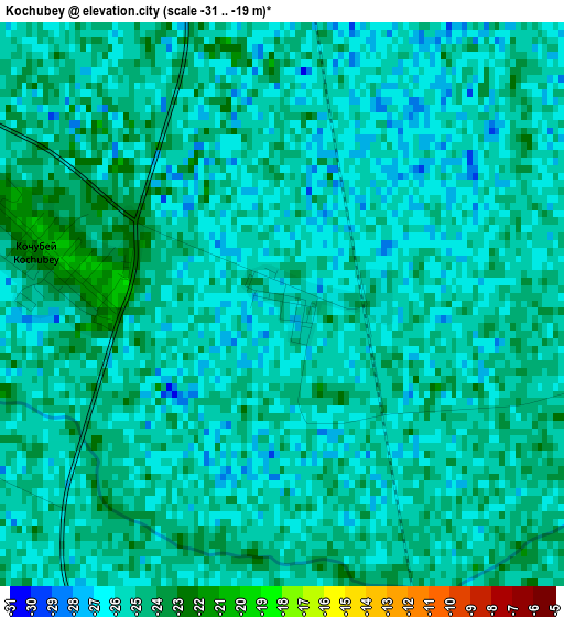 Kochubey elevation map