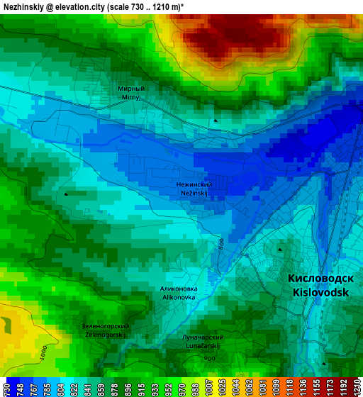 Nezhinskiy elevation map