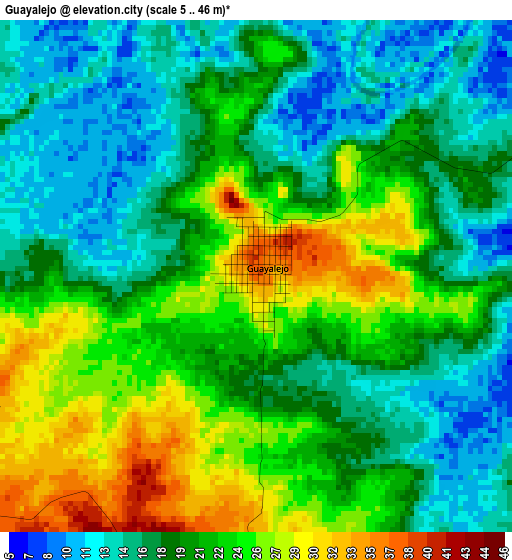 Guayalejo elevation map
