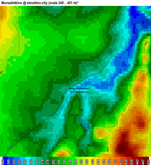 Mursalimkino elevation map