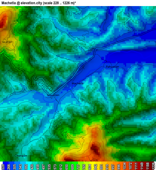 Machetla elevation map