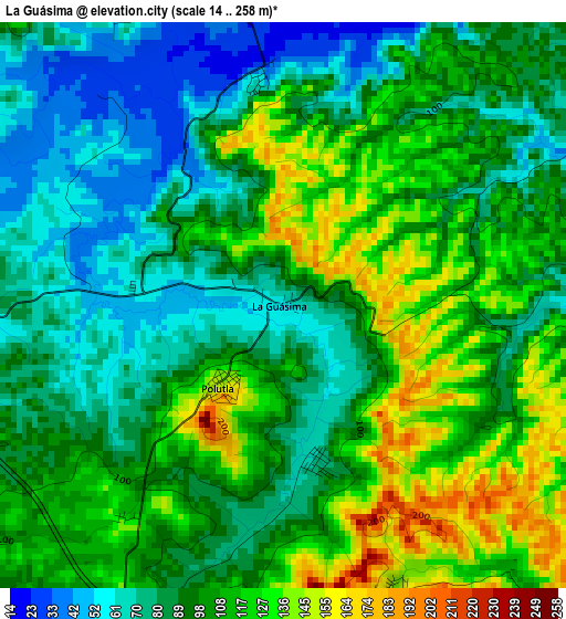 La Guásima elevation map