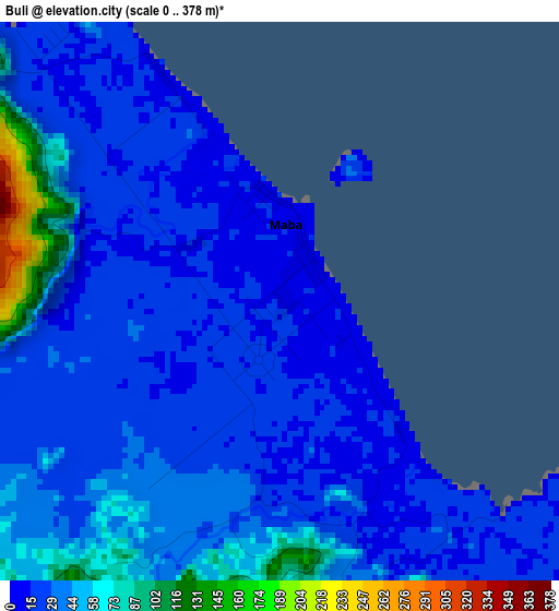 Buli elevation map