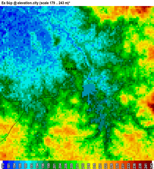 Ea Súp elevation map