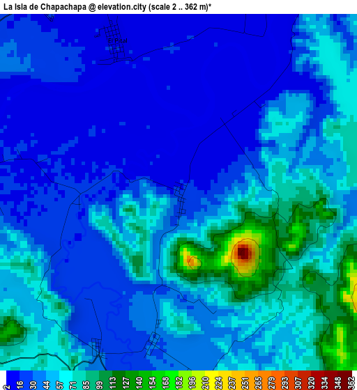 La Isla de Chapachapa elevation map