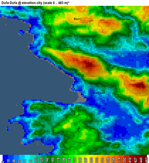 Dufa-Dufa elevation map