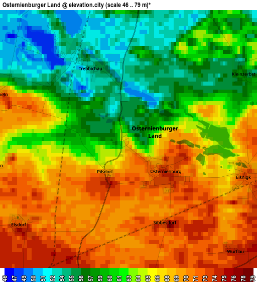 Osternienburger Land elevation map