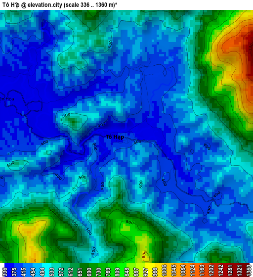 Tô Hạp elevation map