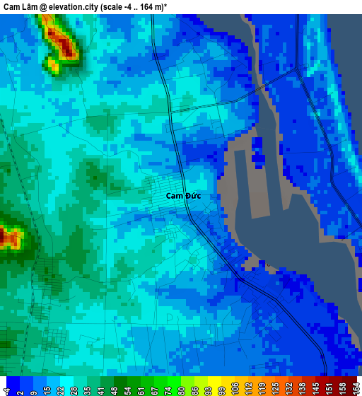 Cam Lâm elevation map