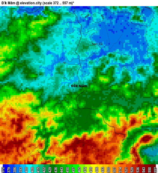 Đắk Mâm elevation map