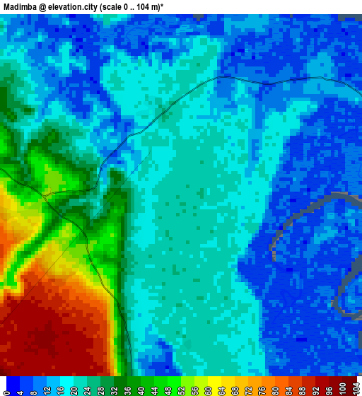 Madimba elevation map