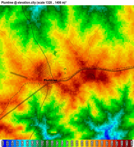 Plumtree elevation map