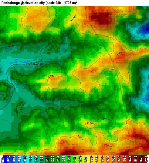 Penhalonga elevation map