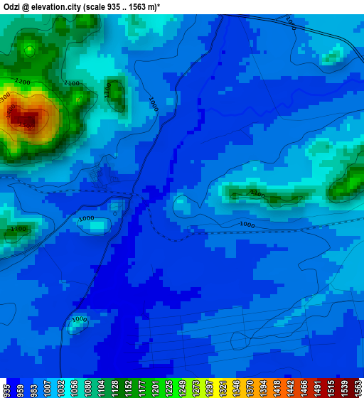 Odzi elevation map