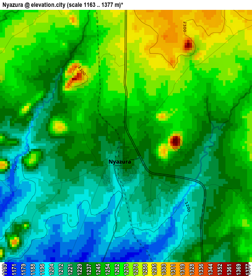 Nyazura elevation map