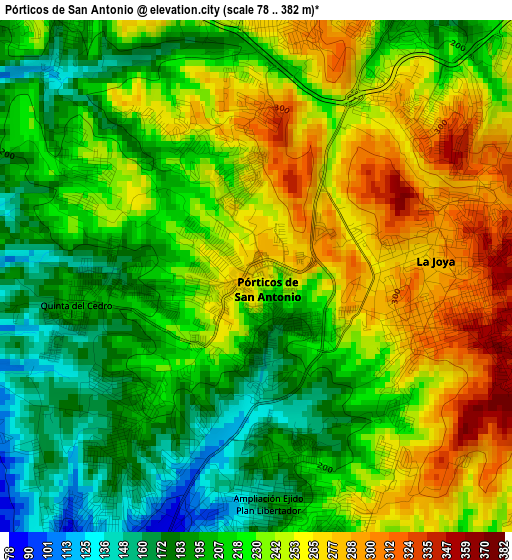 Pórticos de San Antonio elevation map