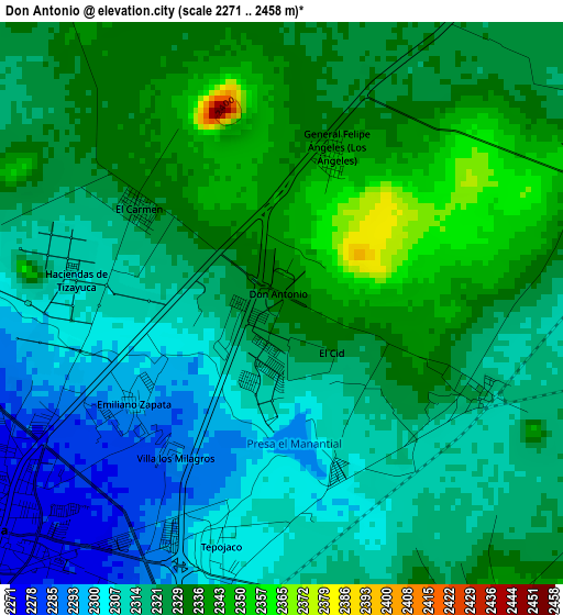 Don Antonio elevation map