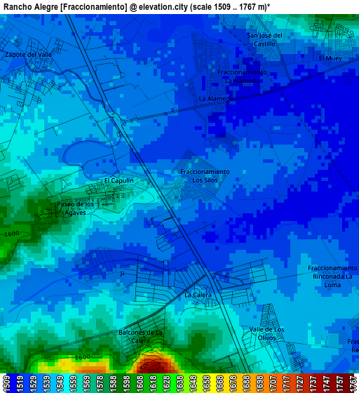 Rancho Alegre [Fraccionamiento] elevation map