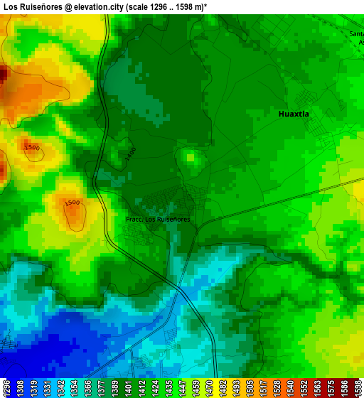 Los Ruiseñores elevation map