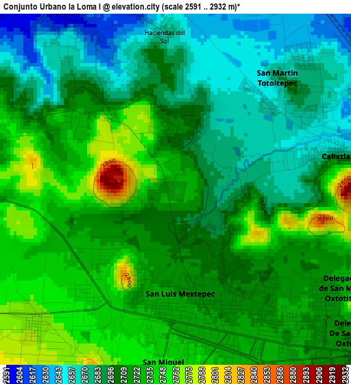 Conjunto Urbano la Loma I elevation map