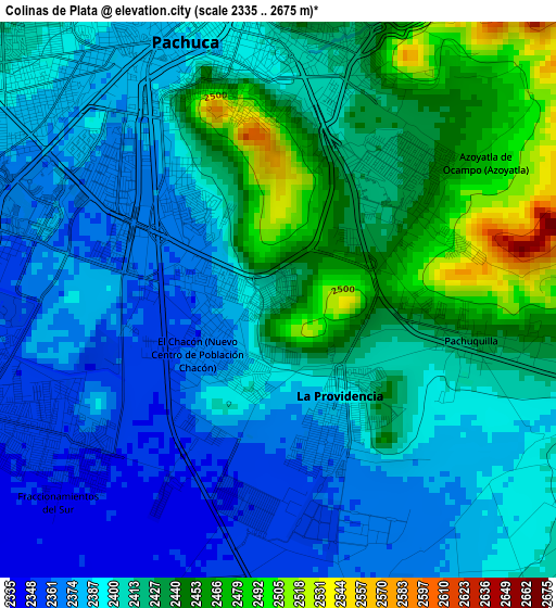 Colinas de Plata elevation map