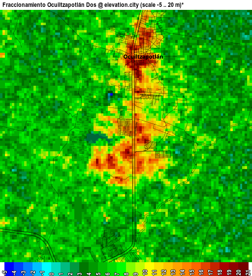 Fraccionamiento Ocuiltzapotlán Dos elevation map