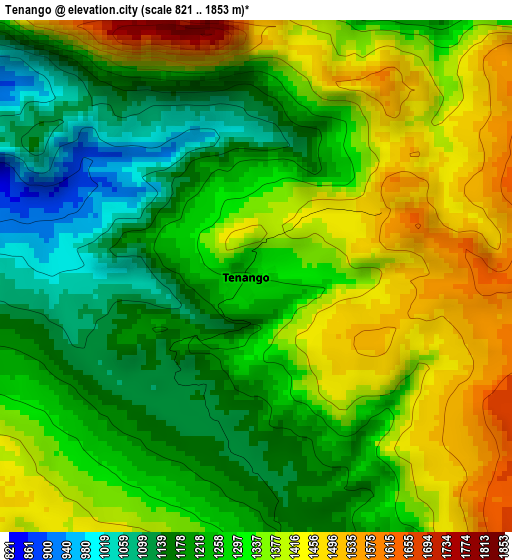 Tenango elevation map