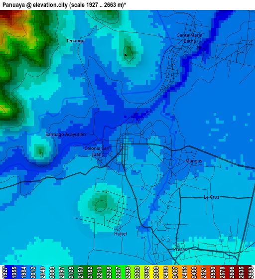 Panuaya elevation map