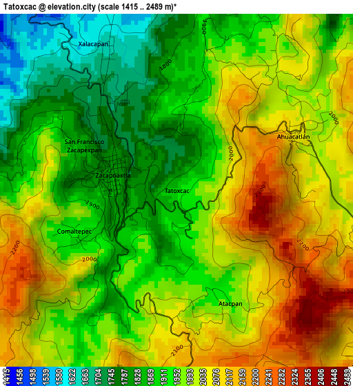 Tatoxcac elevation map