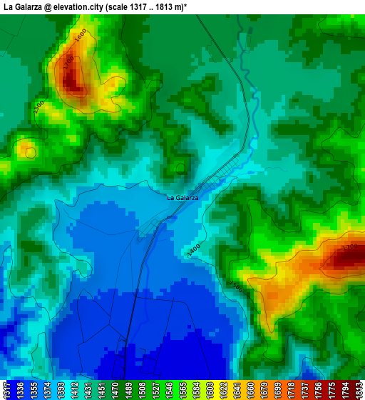 La Galarza elevation map