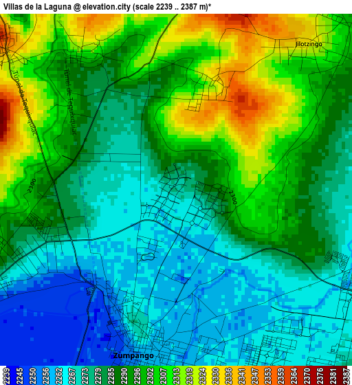 Villas de la Laguna elevation map