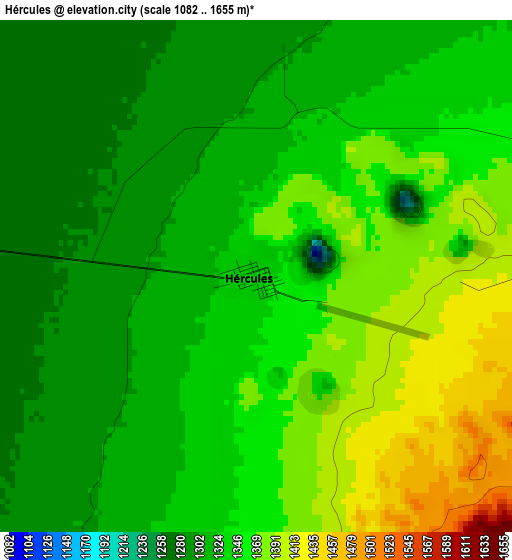 Hércules elevation map