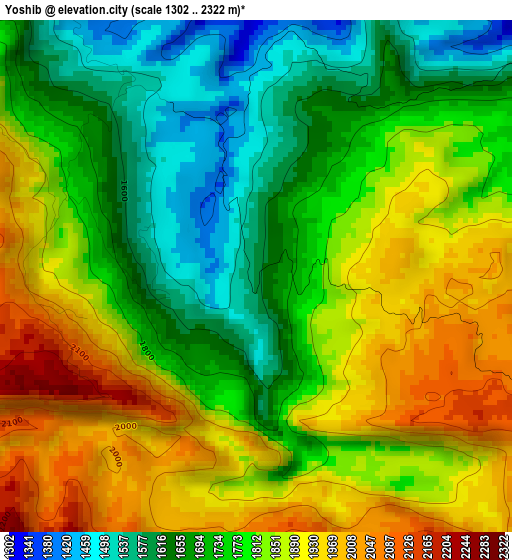 Yoshib elevation map