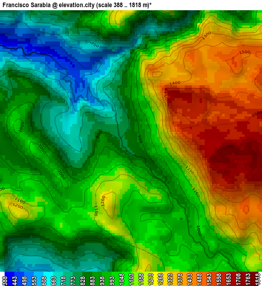 Francisco Sarabia elevation map